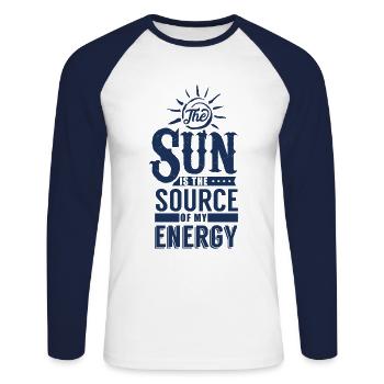 Solar Solar Energy Solar Solar Power Green Power - Unisex Long Sleeve Baseball T-Shirt - white/navy - Front - Nik (191cm)