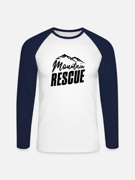 blockedTitle - Unisex Long Sleeve Baseball T-Shirt - white/navy