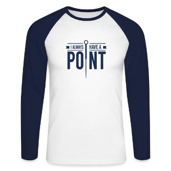 Practice Medicine Acupuncture Acupuncture Needles - Unisex Long Sleeve Baseball T-Shirt - white/navy - Front - Nik (191cm)
