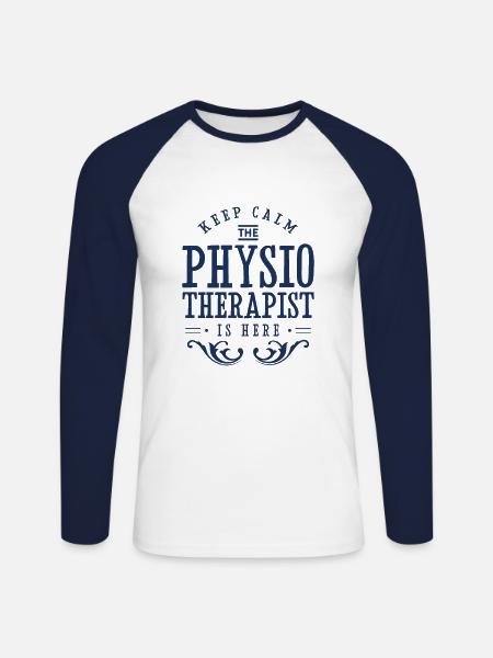 Physiotherapeut Beruf - Unisex Baseballshirt langarm - Weiß/Navy