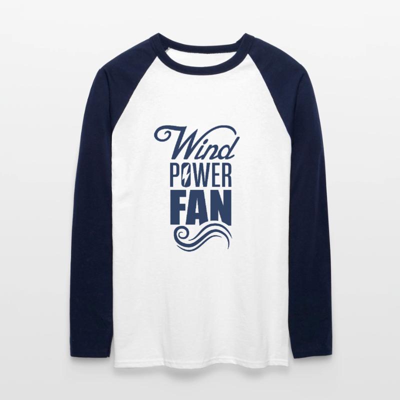 Éolienne éolienne éolienne éolienne énergie éolienne T-shirt baseball manches longues Homme