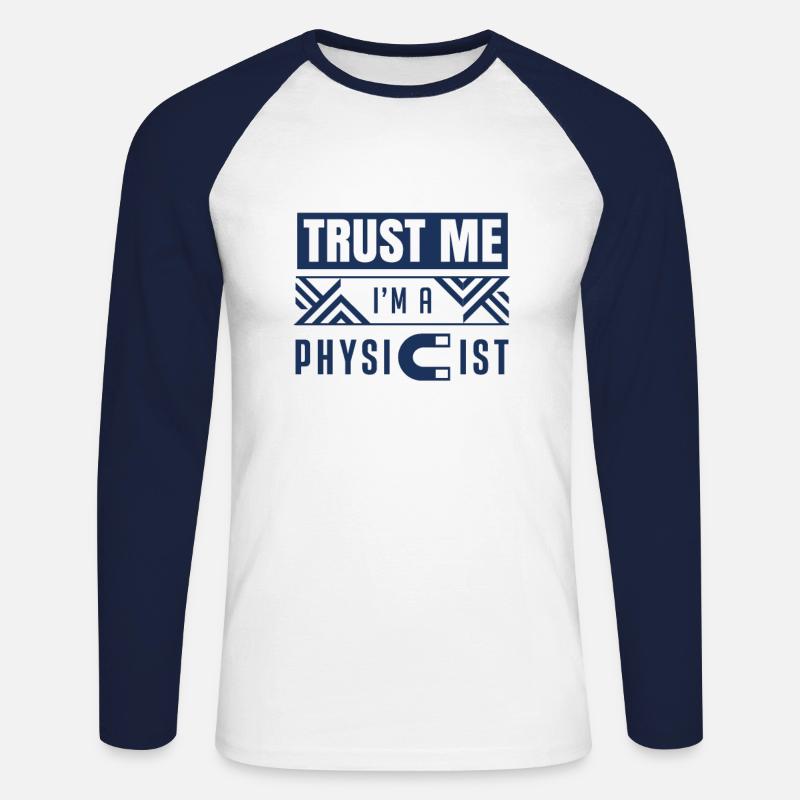 Physikerin - Unisex Baseballshirt langarm - Weiß/Navy