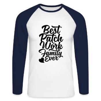 Beste Patchwork Familie überhaupt Stieffamilie - Unisex Baseballshirt langarm - Weiß/Navy - Vorne - Nik (191cm)