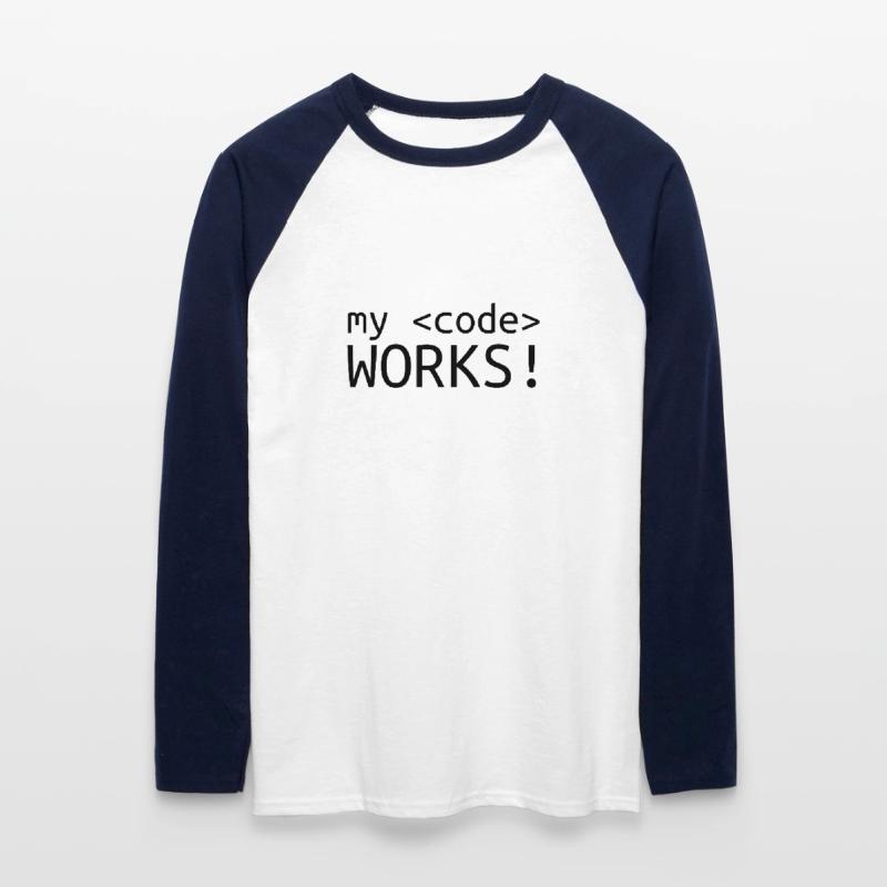 Mon code fait de la programmation informatique T-shirt baseball manches longues Homme