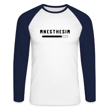 Anesthetist anesthetist anesthesia anesthesia profession - Unisex Long Sleeve Baseball T-Shirt - white/navy - Front - Nik (191cm)