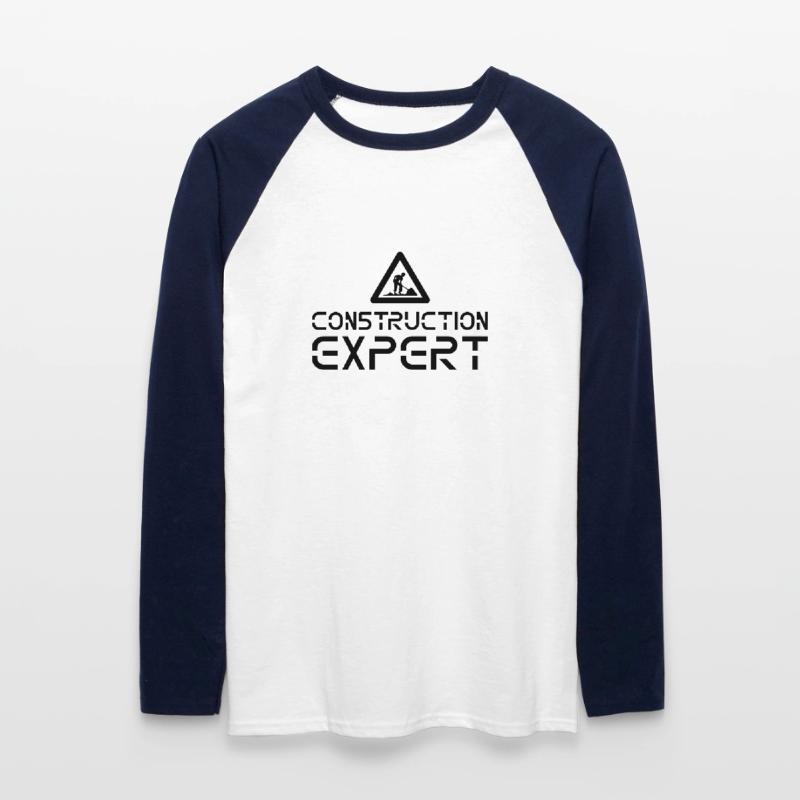 Construction site ExpertE construction workers construction construction work Unisex Long Sleeve Baseball T-Shirt