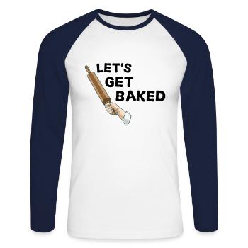 Baking biscuits patties cookies gift - Unisex Long Sleeve Baseball T-Shirt - white/navy - Front - Nik (191cm)