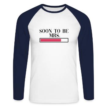 Soon to be a woman - bride bachelorette party YAA - Unisex Long Sleeve Baseball T-Shirt - white/navy - Front - Nik (191cm)