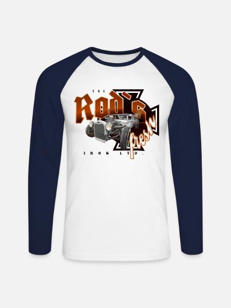 rod´s fresh - Unisex Baseballshirt langarm - Weiß/Navy