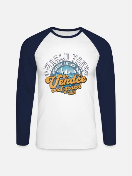 World tour regatta 2024 - Unisex Long Sleeve Baseball T-Shirt - white/navy