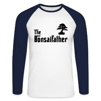 The Bonsaifather Plant Japanese Garden Buddhist - Unisex Long Sleeve Baseball T-Shirt - white/navy - Front - Nik (191cm)