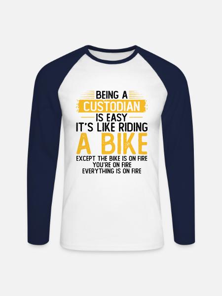 Being a caretaker - Unisex Long Sleeve Baseball T-Shirt - white/navy