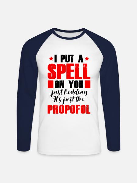 Magic Propofol Anesthesiologist Anesthesia - Unisex Long Sleeve Baseball T-Shirt - white/navy