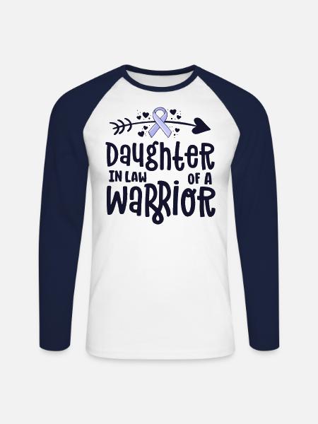 Schwiegertochter eines Kriegers - Unisex Baseballshirt langarm - Weiß/Navy