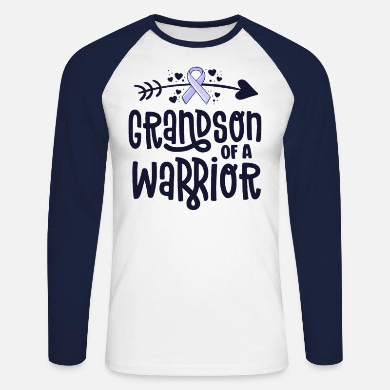 Enkel eines Kriegers - Unisex Baseballshirt langarm - Weiß/Navy