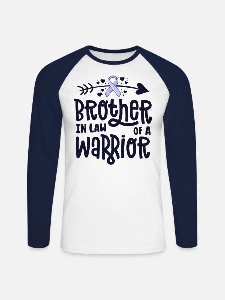 Schwager eines Kriegers - Unisex Baseballshirt langarm - Weiß/Navy