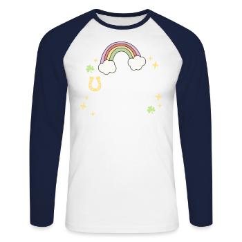 Glücklichste Krankenschwester aller Zeiten Nicu Er Peds Retro Krankenschwester St - Unisex Baseballshirt langarm - Weiß/Navy - Vorne - Nik (191cm)