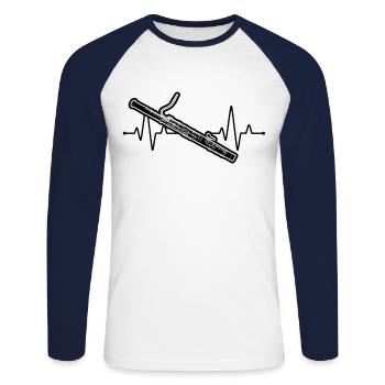 Bassoon Bassoon Bassoon Player Bassoonist - Unisex Long Sleeve Baseball T-Shirt - white/navy - Front - Nik (191cm)
