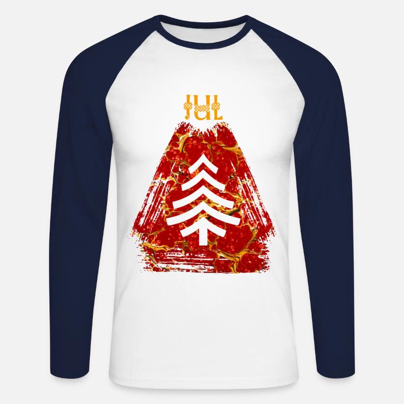 jul e 232 - Unisex Baseballshirt langarm - Weiß/Navy