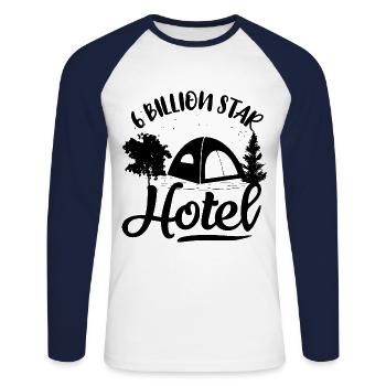 Camping Motorhome Van Vintage in caravan caravan - Unisex Long Sleeve Baseball T-Shirt - white/navy - Front - Nik (191cm)