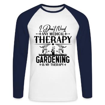 Hobby gardeners, fruit and vegetable gardeners - Unisex Long Sleeve Baseball T-Shirt - white/navy - Front - Nik (191cm)