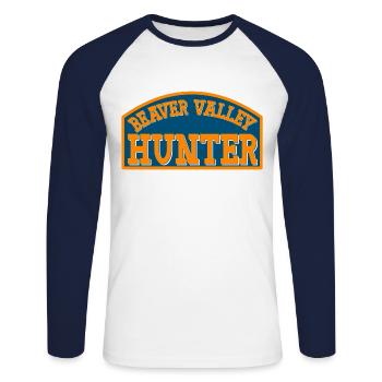 Beaver Valley Hunter Beaver Valley Hunter Hommes - T-shirt baseball manches longues Homme - blanc/marine - Devant - Nik (191cm)