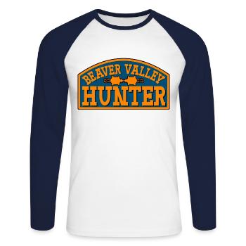 Beaver Valley Hunter Beaver Valley Hunter Hommes - T-shirt baseball manches longues Homme - blanc/marine - Devant - Nik (191cm)