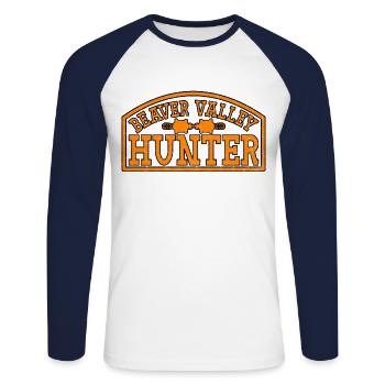 Beaver Valley Hunter Beaver Valley Hunter Hommes - T-shirt baseball manches longues Homme - blanc/marine - Devant - Nik (191cm)