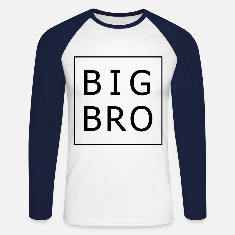 GROSSE BRO - Unisex Baseballshirt langarm - Weiß/Navy