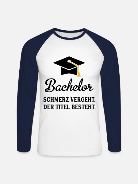 bachelor - Unisex Baseballshirt langarm - Weiß/Navy
