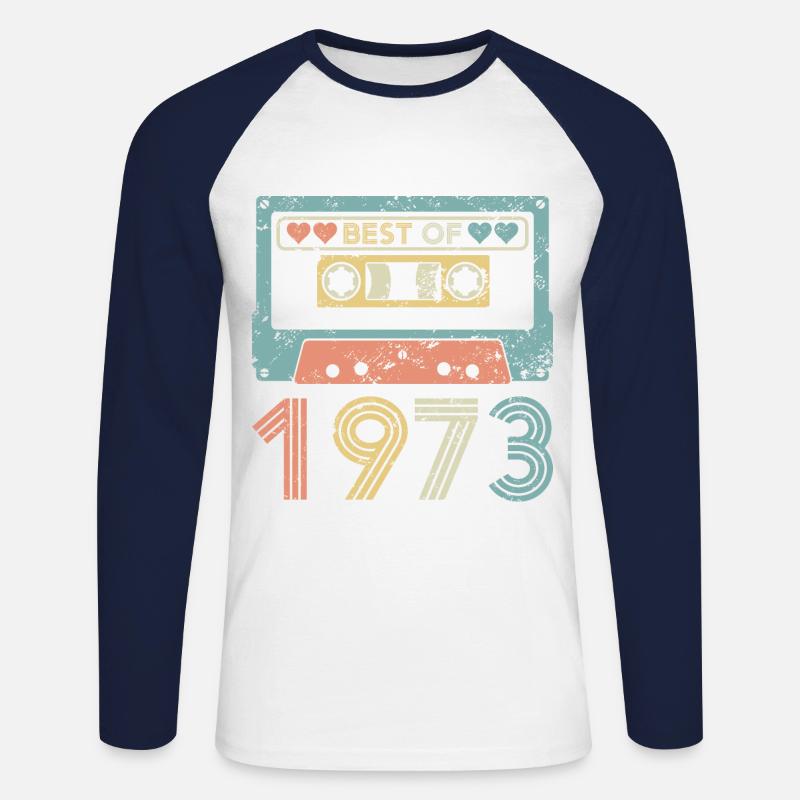 Das Beste von 1973 - Unisex Baseballshirt langarm - Weiß/Navy