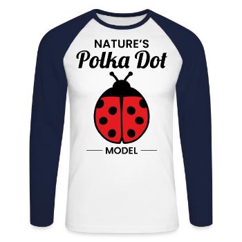 Marienkäfer Insektensammler Entomologie Entomologe - Unisex Baseballshirt langarm - Weiß/Navy - Vorne - Nik (191cm)