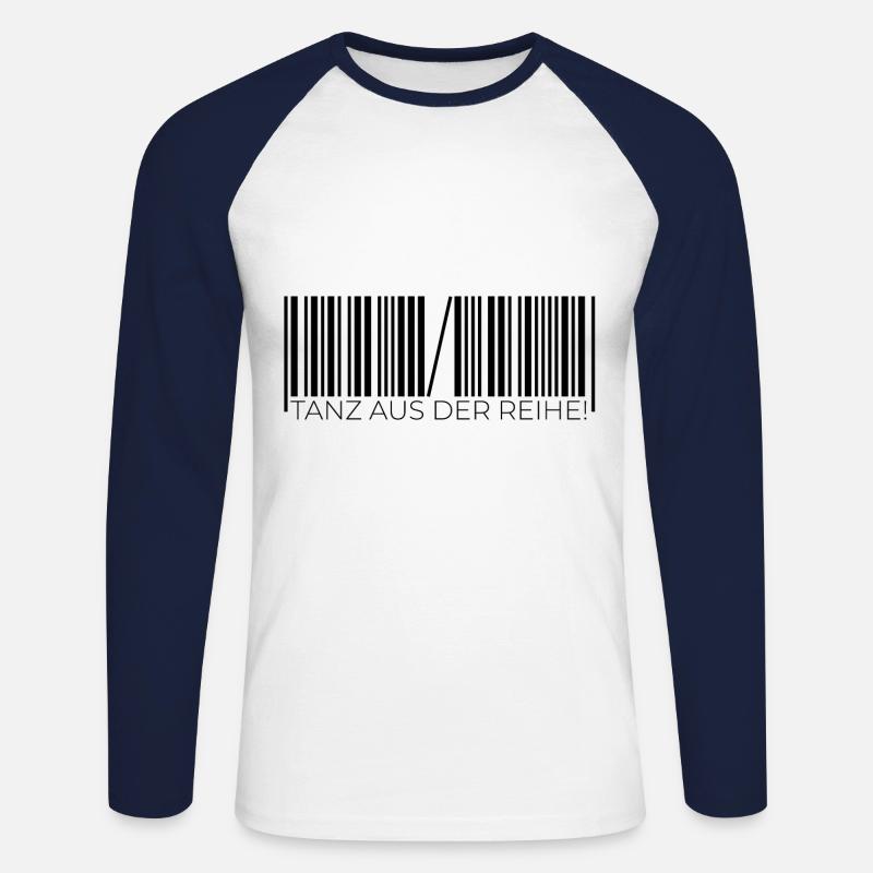 Cooler Spruch Coole Sprüche Tanz - Unisex Baseballshirt langarm - Weiß/Navy