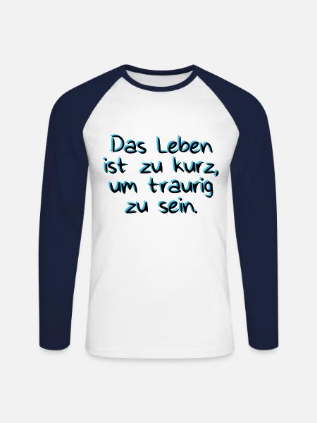 Schöne Sprüche - Unisex Baseballshirt langarm - Weiß/Navy