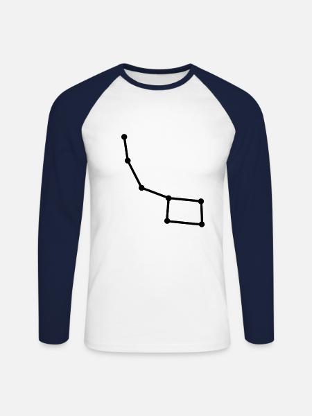 der große Wagen - Unisex Baseballshirt langarm - Weiß/Navy