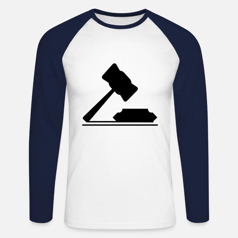 Richter - Unisex Baseballshirt langarm - Weiß/Navy