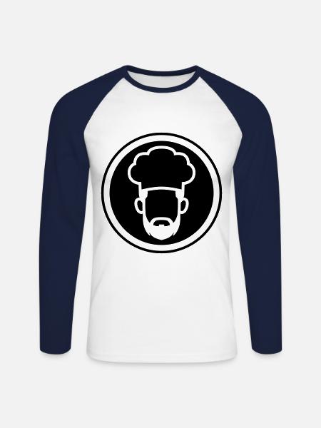 Toque - Unisex Long Sleeve Baseball T-Shirt - white/navy