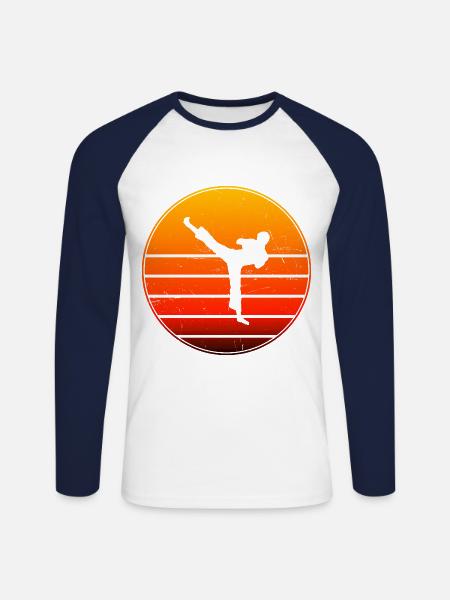 Women's Kickboxing Kickboxing Kickboxer - Unisex Long Sleeve Baseball T-Shirt - white/navy