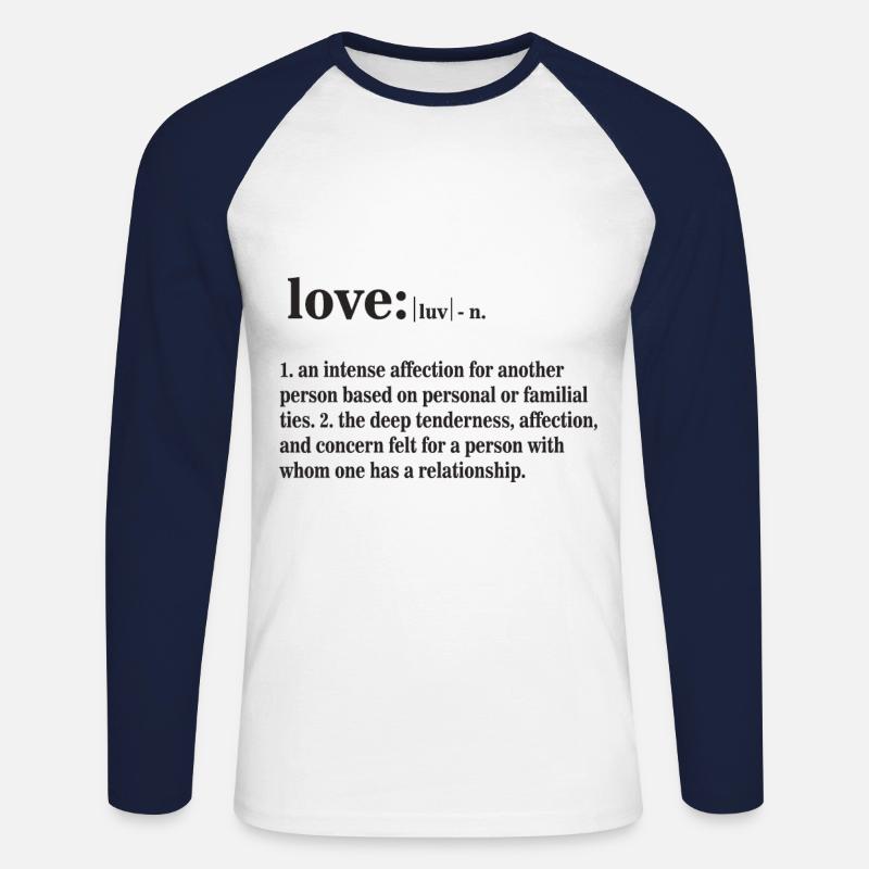 Definizione d'amore - Maglia da baseball a manica lunga da uomo - bianco/navy