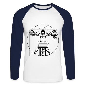 Beekeeper Beehive Honey Nature Bee Apiculture - Unisex Long Sleeve Baseball T-Shirt - white/navy - Front - Nik (191cm)