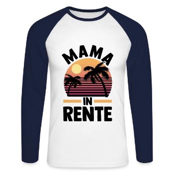 Pensioner Pension Pension Retirement Mother Mom - Unisex Long Sleeve Baseball T-Shirt - white/navy - Front - Nik (191cm)