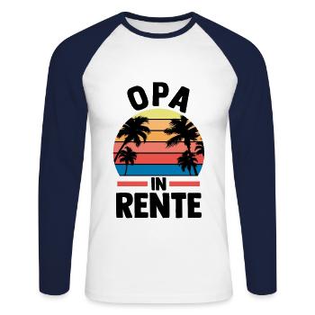 Pensioner Pension Pension Retirement Grandpa Grandpa - Unisex Long Sleeve Baseball T-Shirt - white/navy - Front - Nik (191cm)