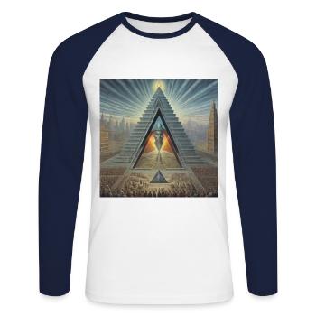 Assimilate - Unisex Long Sleeve Baseball T-Shirt - white/navy - Front - Nik (191cm)