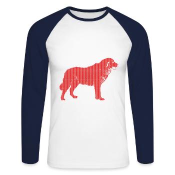 Pastore Maremmano Abruzzese Herd Protection Gifts - Unisex Long Sleeve Baseball T-Shirt - white/navy - Front - Nik (191cm)