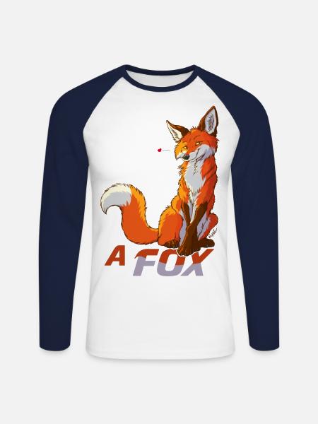 Sei immer du selbst, sei Fuchs - Unisex Baseballshirt langarm - Weiß/Navy