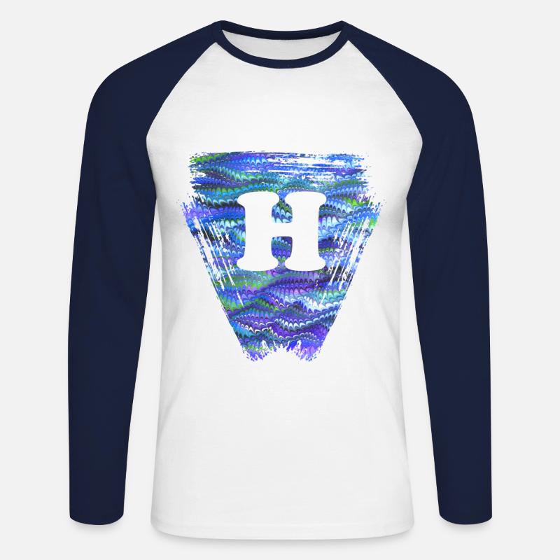 Triangle E 103 h - T-shirt baseball manches longues Homme - blanc/marine
