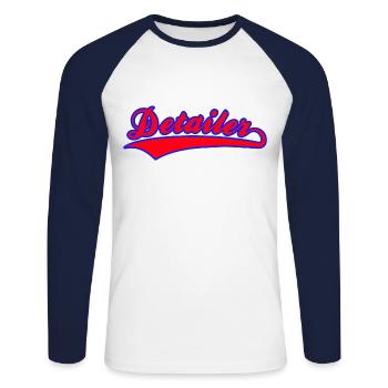 Auto Detailer Autoliebhaber Fahrzeug Aufbereiter - Unisex Baseballshirt langarm - Weiß/Navy - Vorne - Nik (191cm)