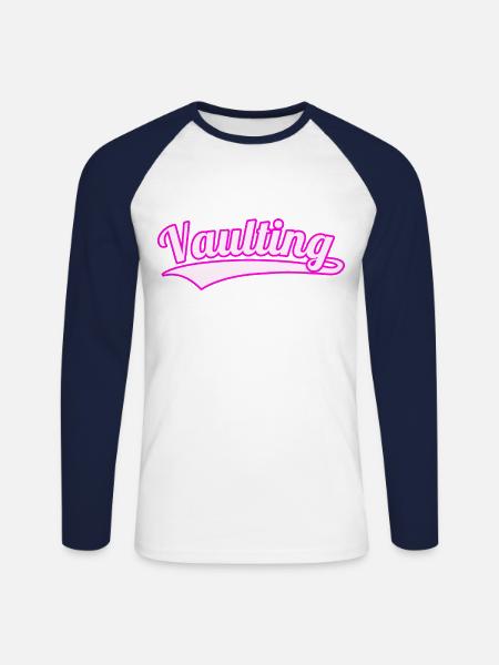 Vaulting Voltigieren Volti Team - Unisex Long Sleeve Baseball T-Shirt - white/navy