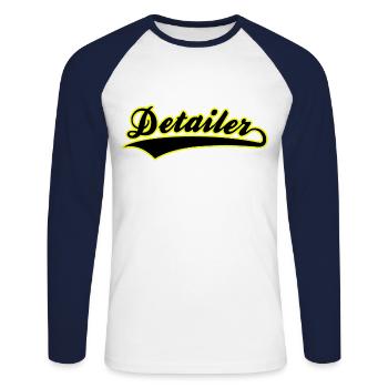 Auto Detailer Autoliebhaber Fahrzeug Aufbereiter - Unisex Baseballshirt langarm - Weiß/Navy - Vorne - Nik (191cm)