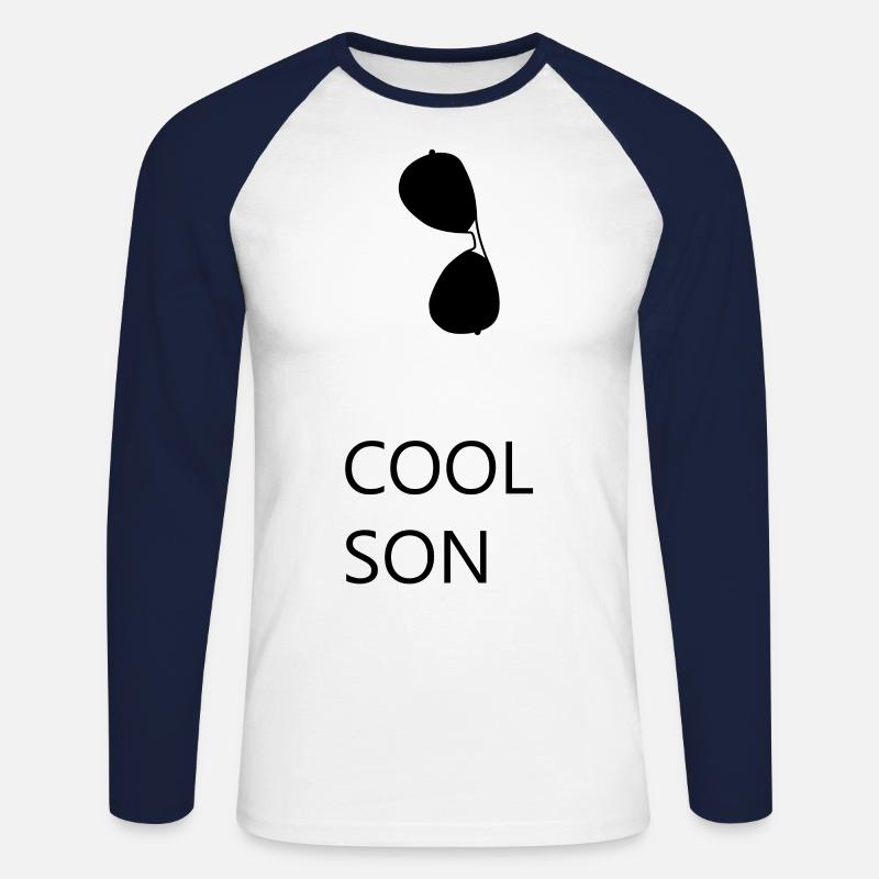 Cool Son - Unisex Baseballshirt langarm - Weiß/Navy